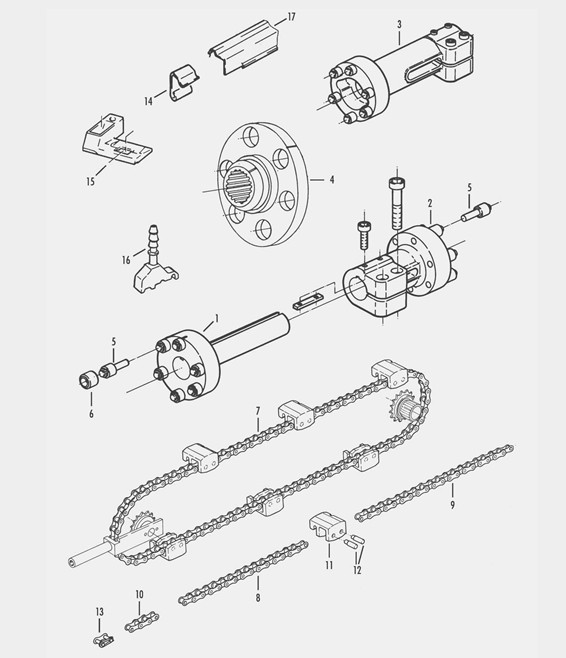 Conveyor Chains and coupling flanges